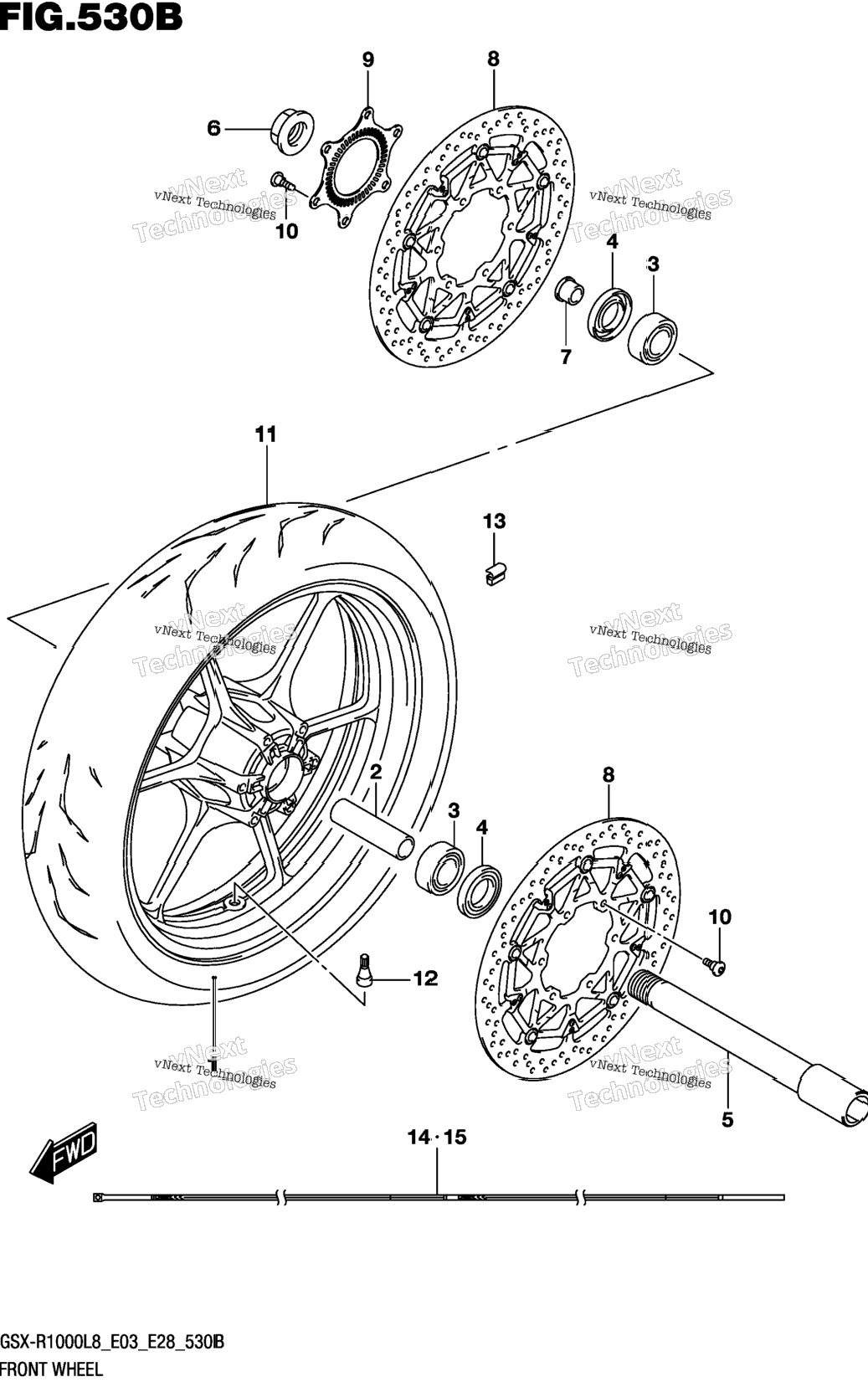Front Wheel (Gsx-R1000l8 E03) (For Ykv)