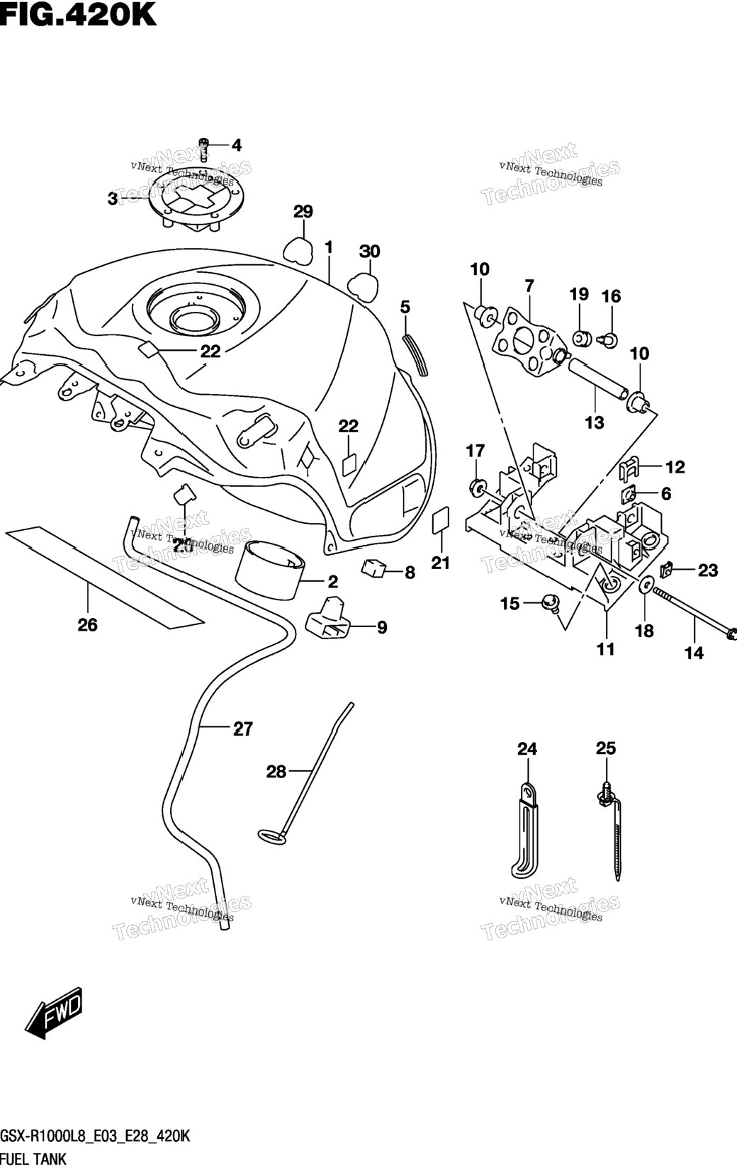 Fuel Tank (Gsx-R1000al8 E33) (For Ykv)