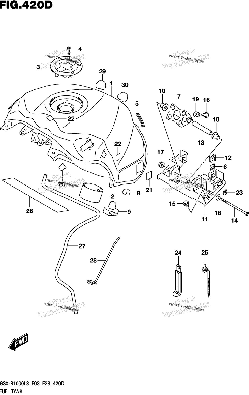 Fuel Tank (Gsx-R1000l8 E33) (For Ykv)