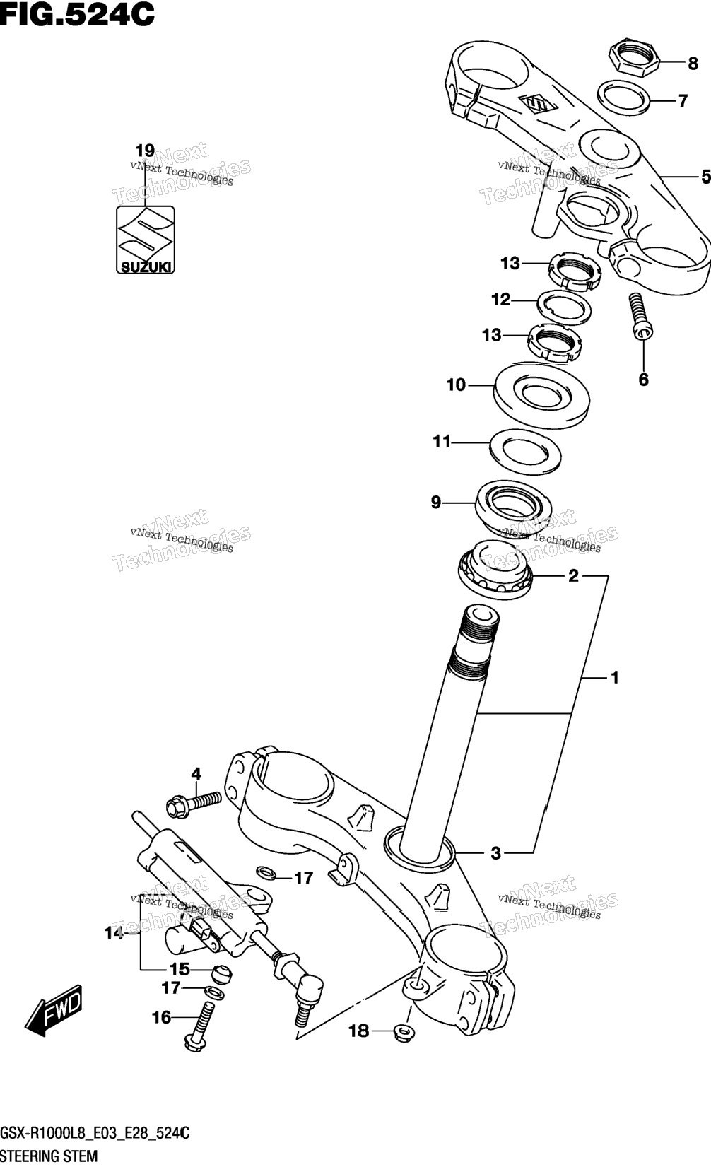 Steering Stem (Gsx-R1000al8 E03)
