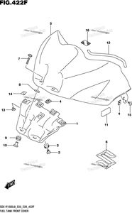 Нажмите для увеличения Fuel Tank Front Cover (Gsx-R1000al8 E03) (For Ykv)