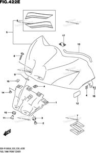 Нажмите для увеличения Fuel Tank Front Cover (Gsx-R1000al8 E03) (For Yww)
