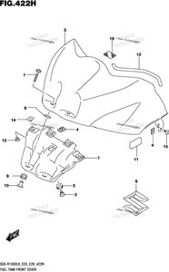 Нажмите для увеличения Fuel Tank Front Cover (Gsx-R1000al8 E28) (For Ykv)