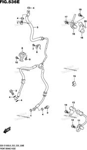 Нажмите для увеличения Front Brake Hose (Gsx-S1000l8 E33)
