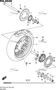 Нажмите для увеличения Rear Wheel (Gsx-S750azl8 E33)