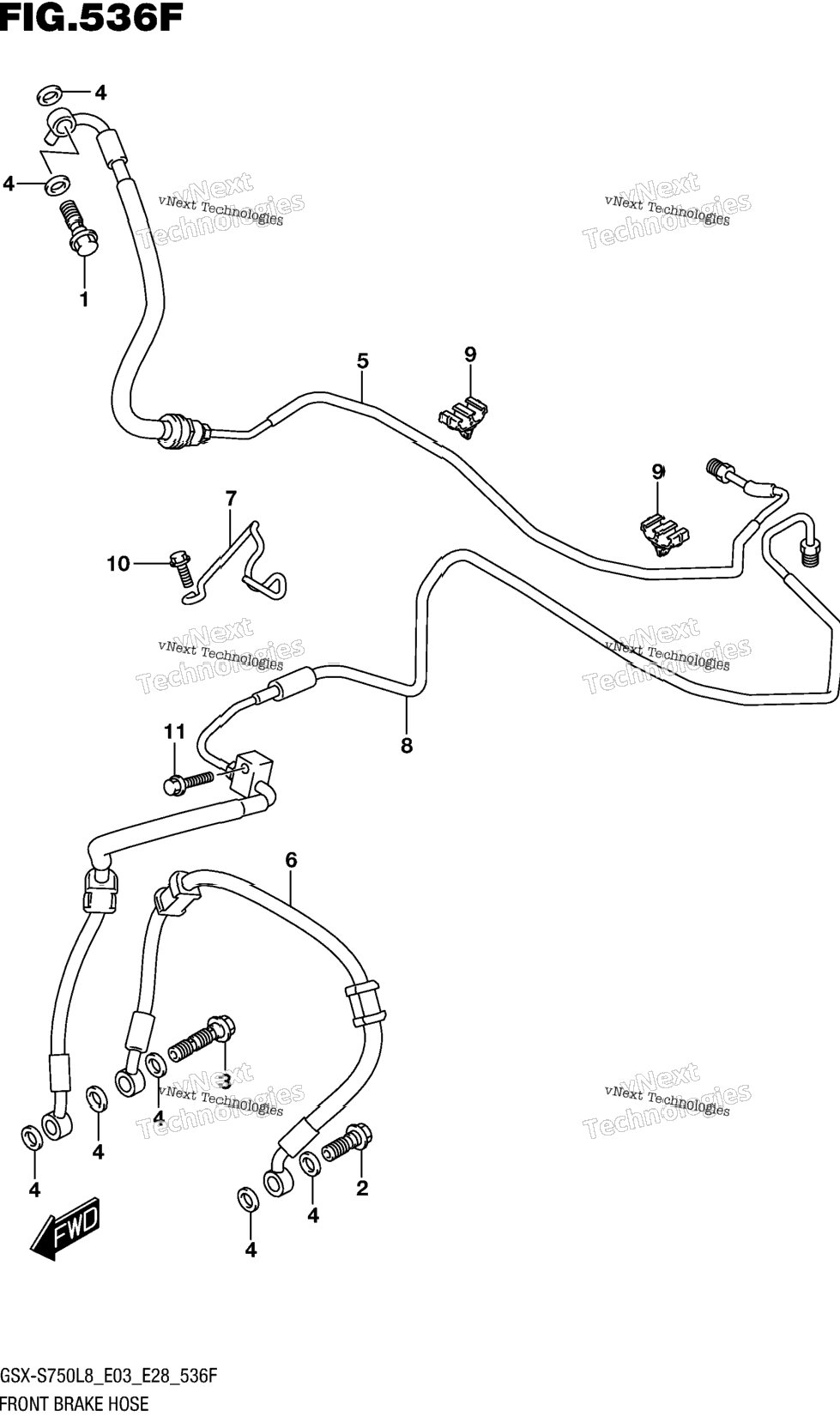 Front Brake Hose (Gsx-S750al8 E33)