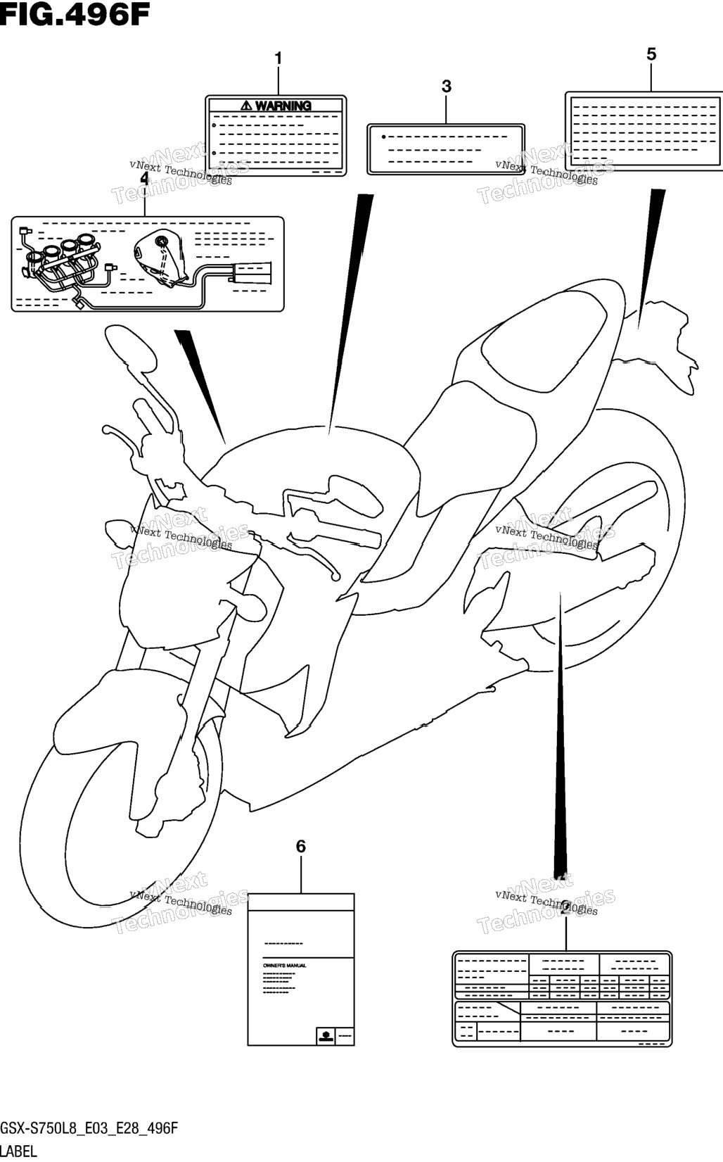 Label (Gsx-S750al8 E33)