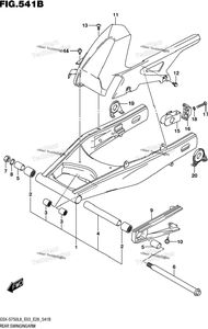 Нажмите для увеличения Rear Swingingarm (Gsx-S750l8 E33)