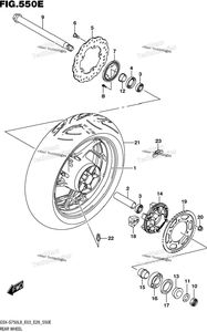 Нажмите для увеличения Rear Wheel (Gsx-S750al8 E28)