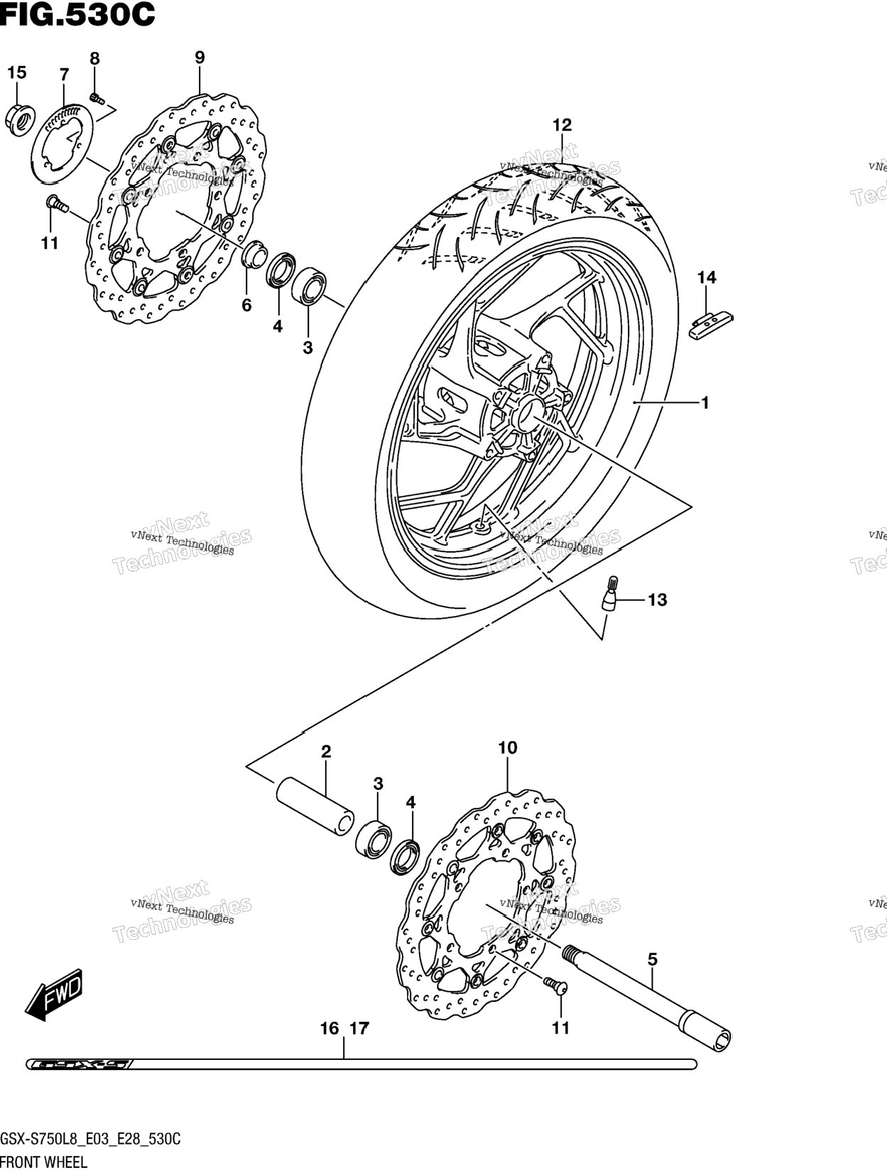 Front Wheel (Gsx-S750zl8 E03)