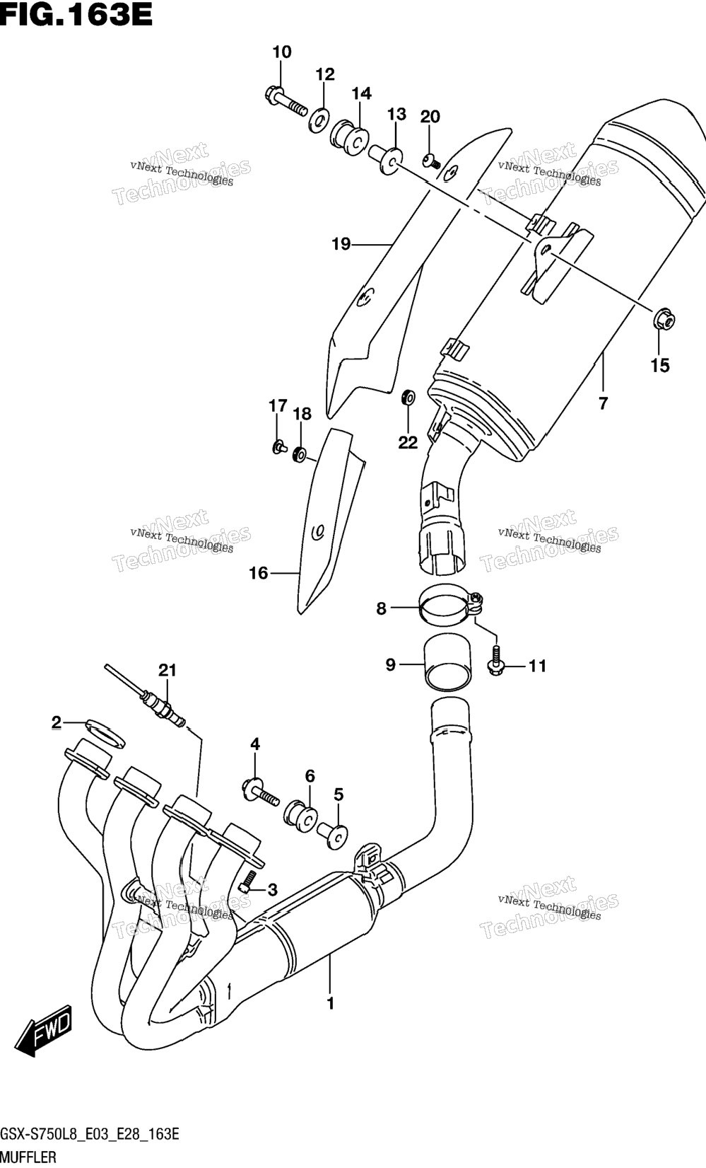 Muffler (Gsx-S750al8 E28)