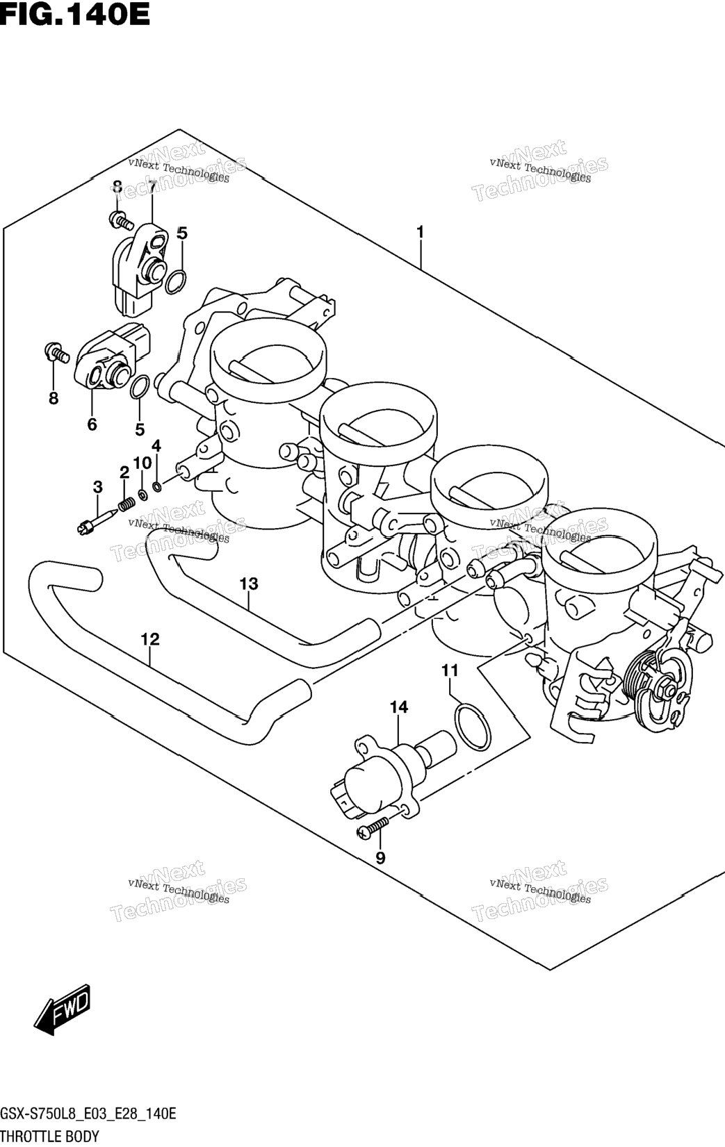 Throttle Body (Gsx-S750al8 E28)
