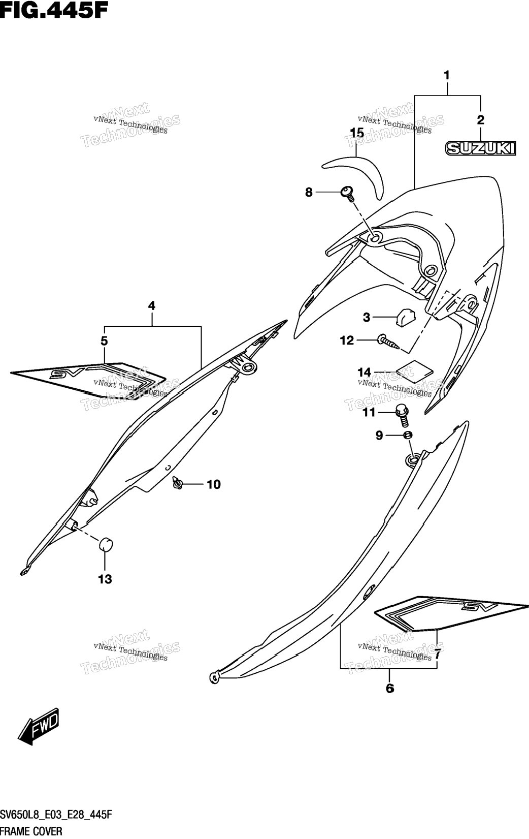 Frame Cover (Sv650al8 E28) (For Agq)