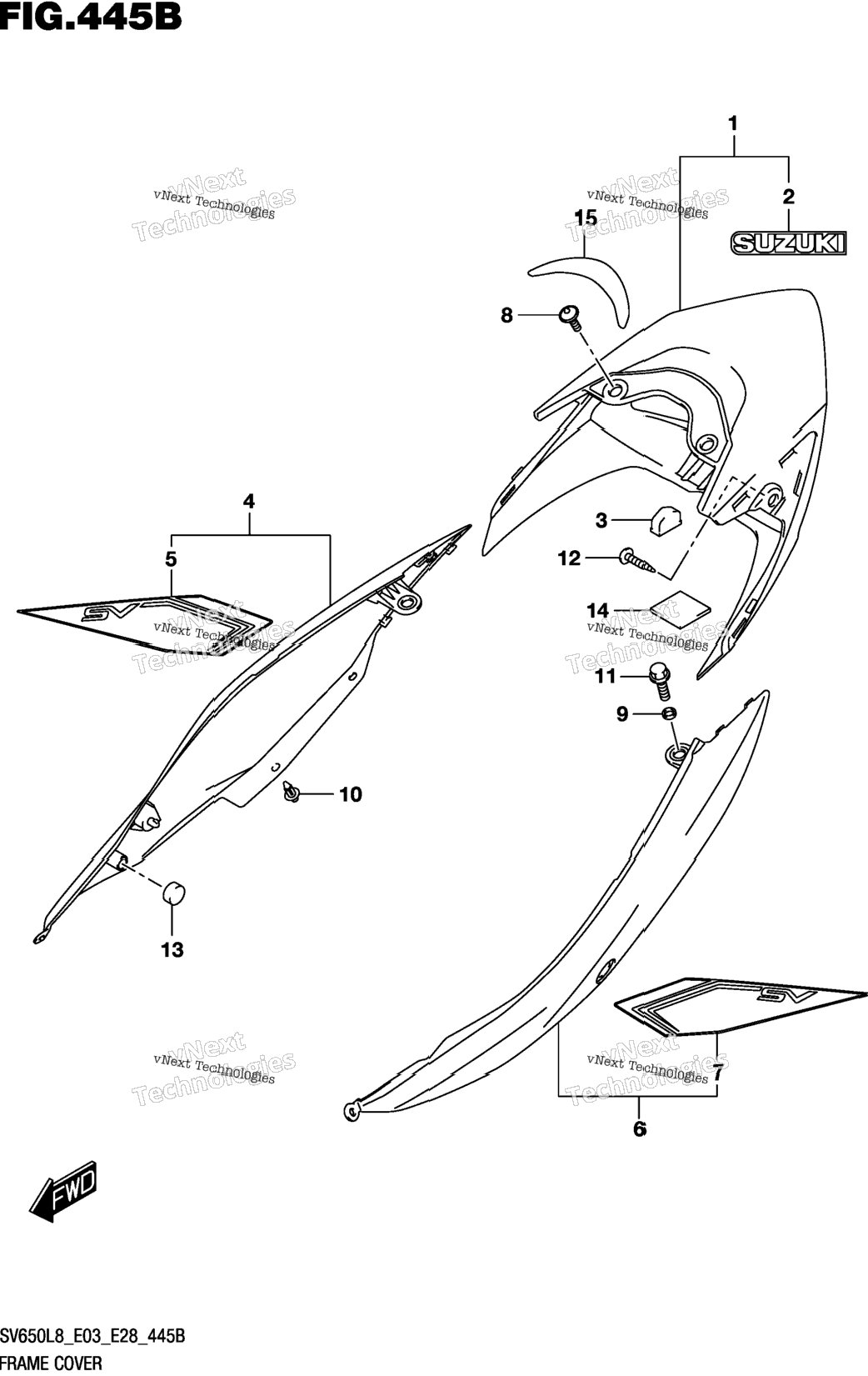 Frame Cover (Sv650l8 E03) (For Agq)