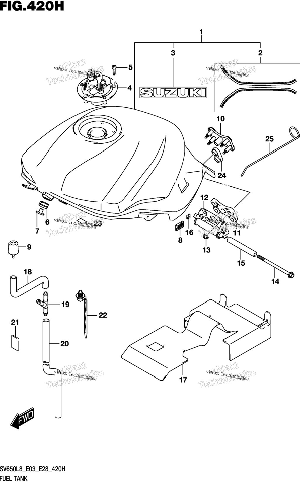 Fuel Tank (Sv650al8 E33) (For Agq)
