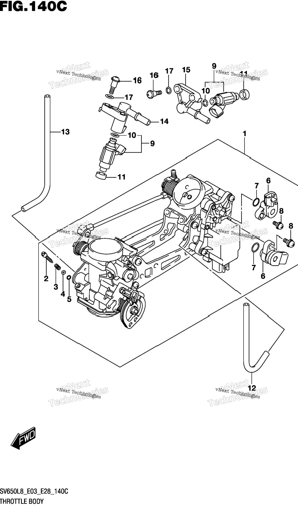 Throttle Body (Sv650al8 E28)