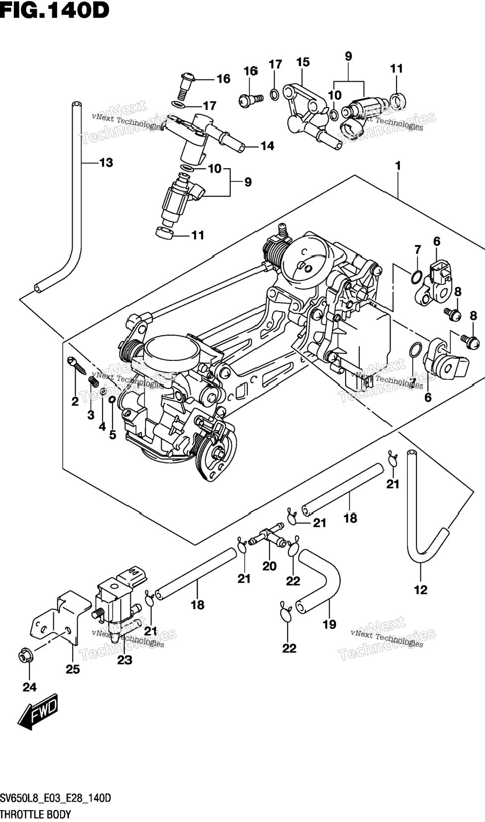 Throttle Body (Sv650al8 E33)