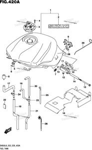 Нажмите для увеличения Fuel Tank (Sv650l8 E03) (For Yvb,Ykv)