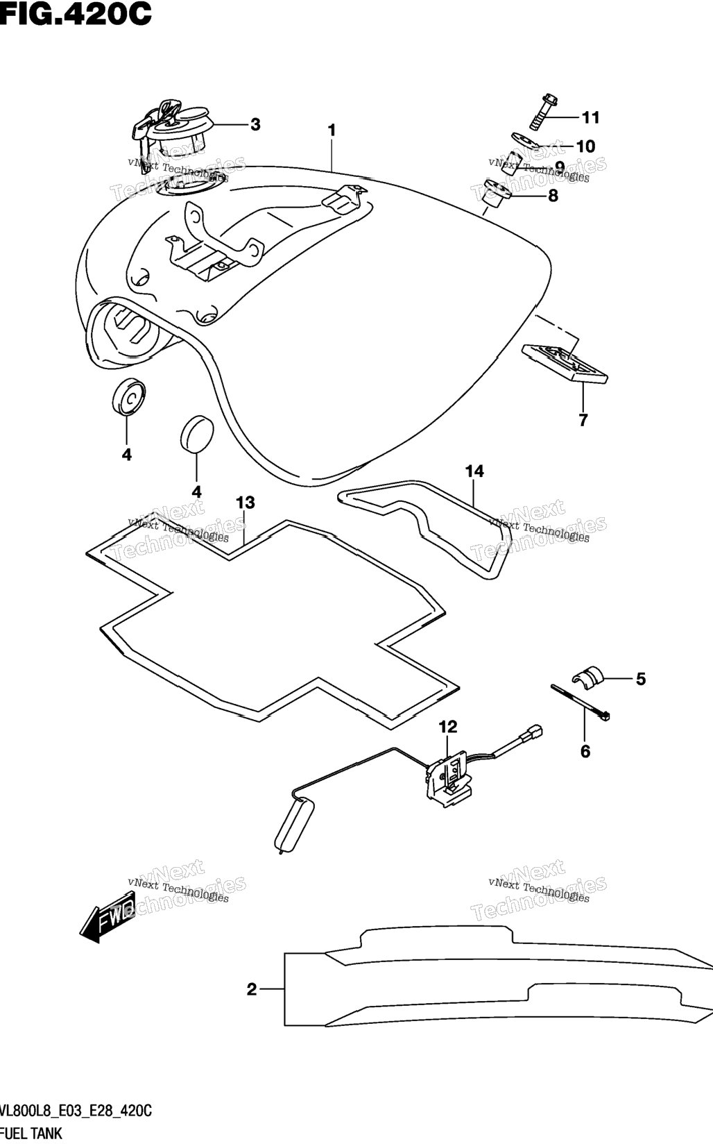 Fuel Tank (Vl800l8 E33)