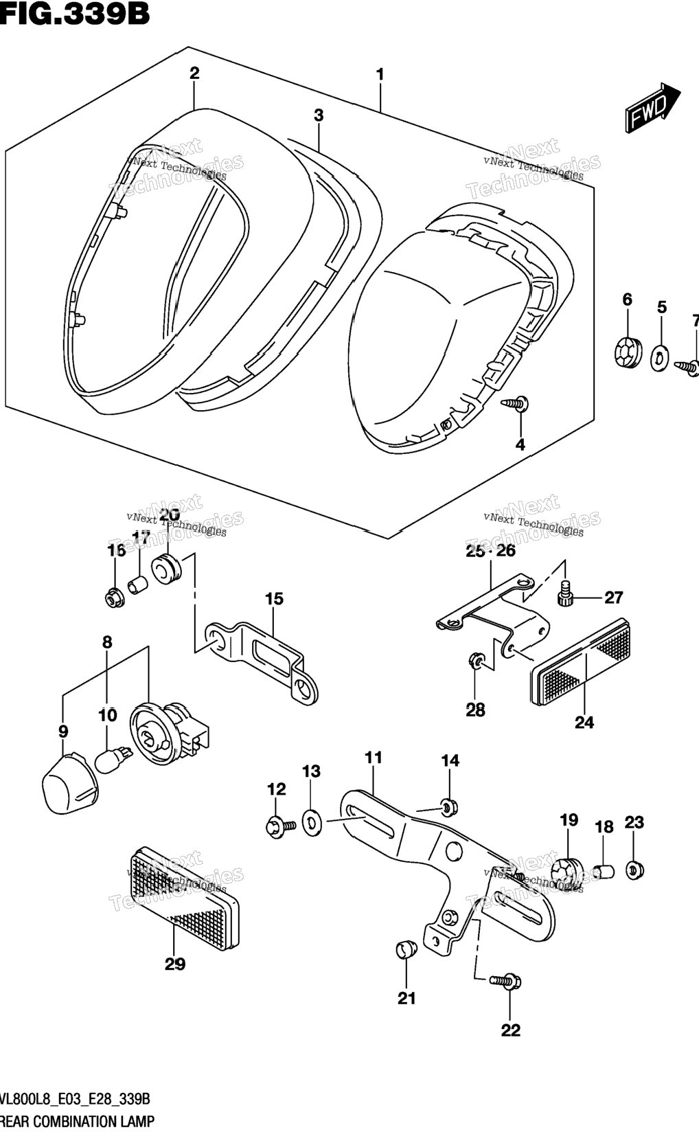 Rear Combination Lamp (Vl800l8 E28)