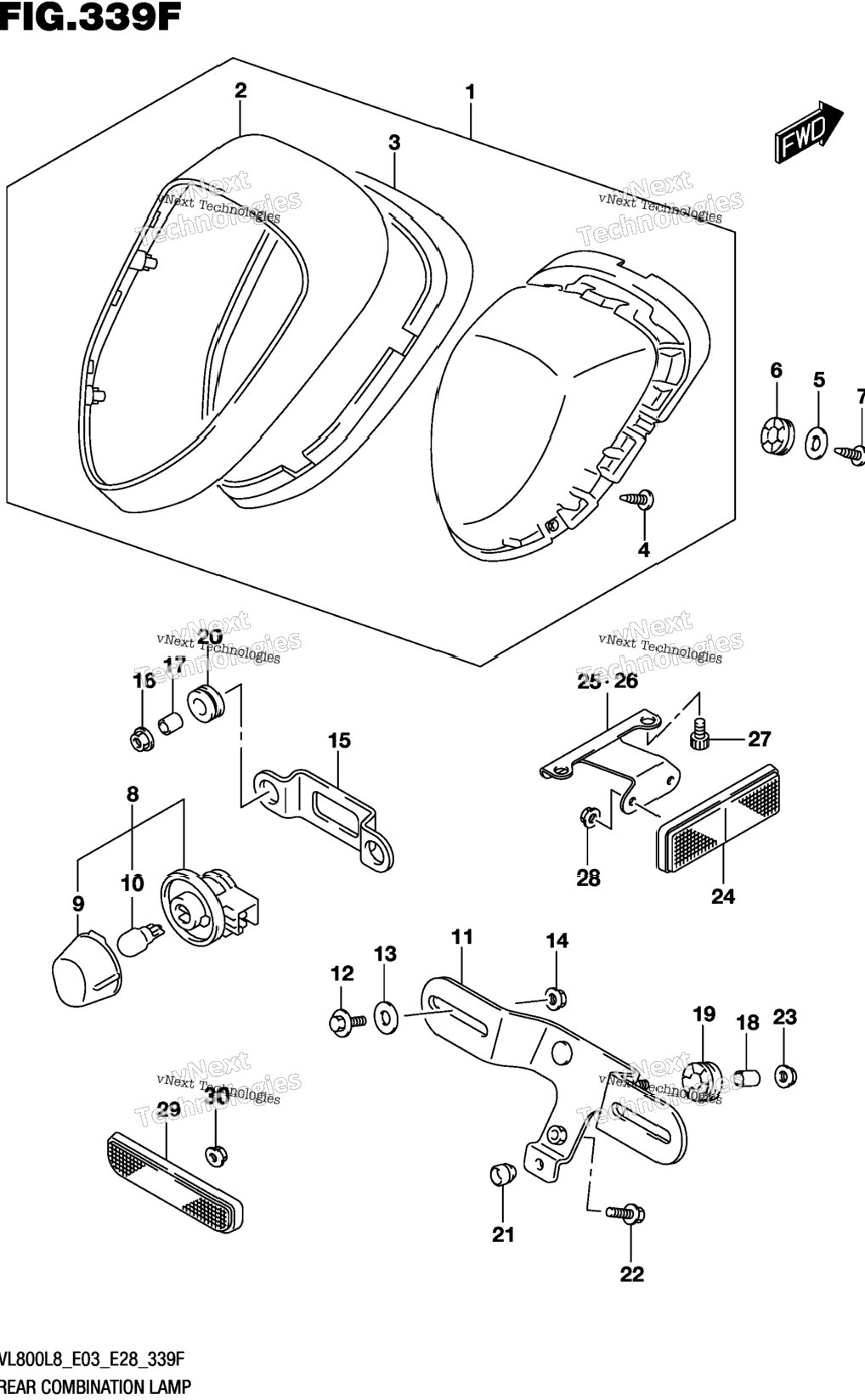 Rear Combination Lamp (Vl800tl8 E33)