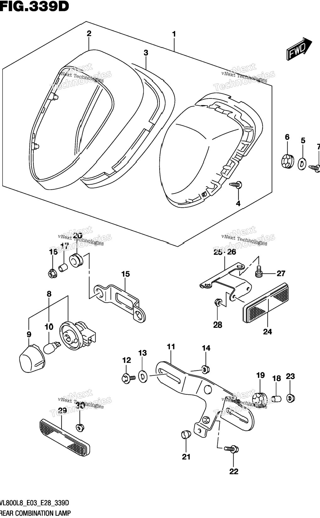 Rear Combination Lamp (Vl800tl8 E03)