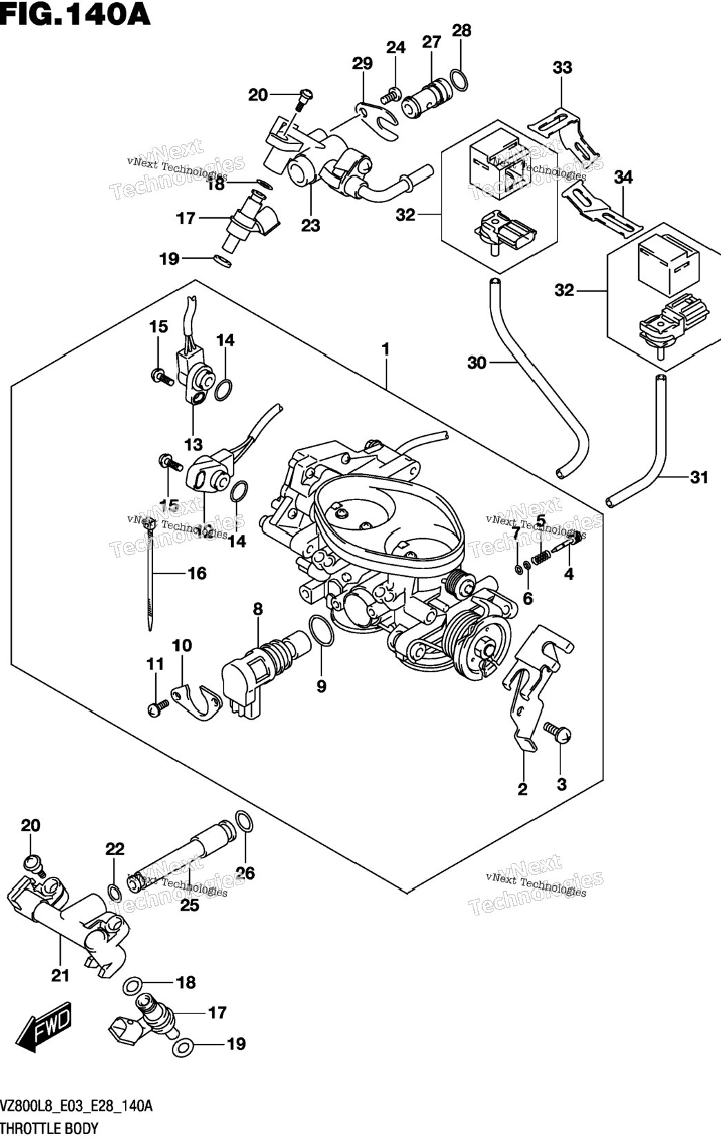 Throttle Body (Vz800l8 E03)
