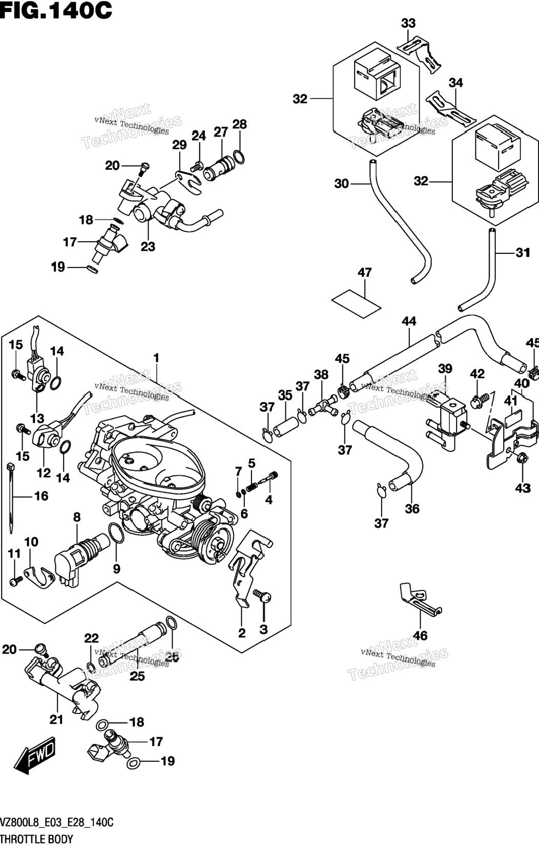 Throttle Body (Vz800l8 E33)