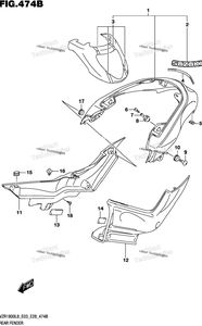 Нажмите для увеличения Rear Fender (Vzr1800bzl8 E03) (Jba)