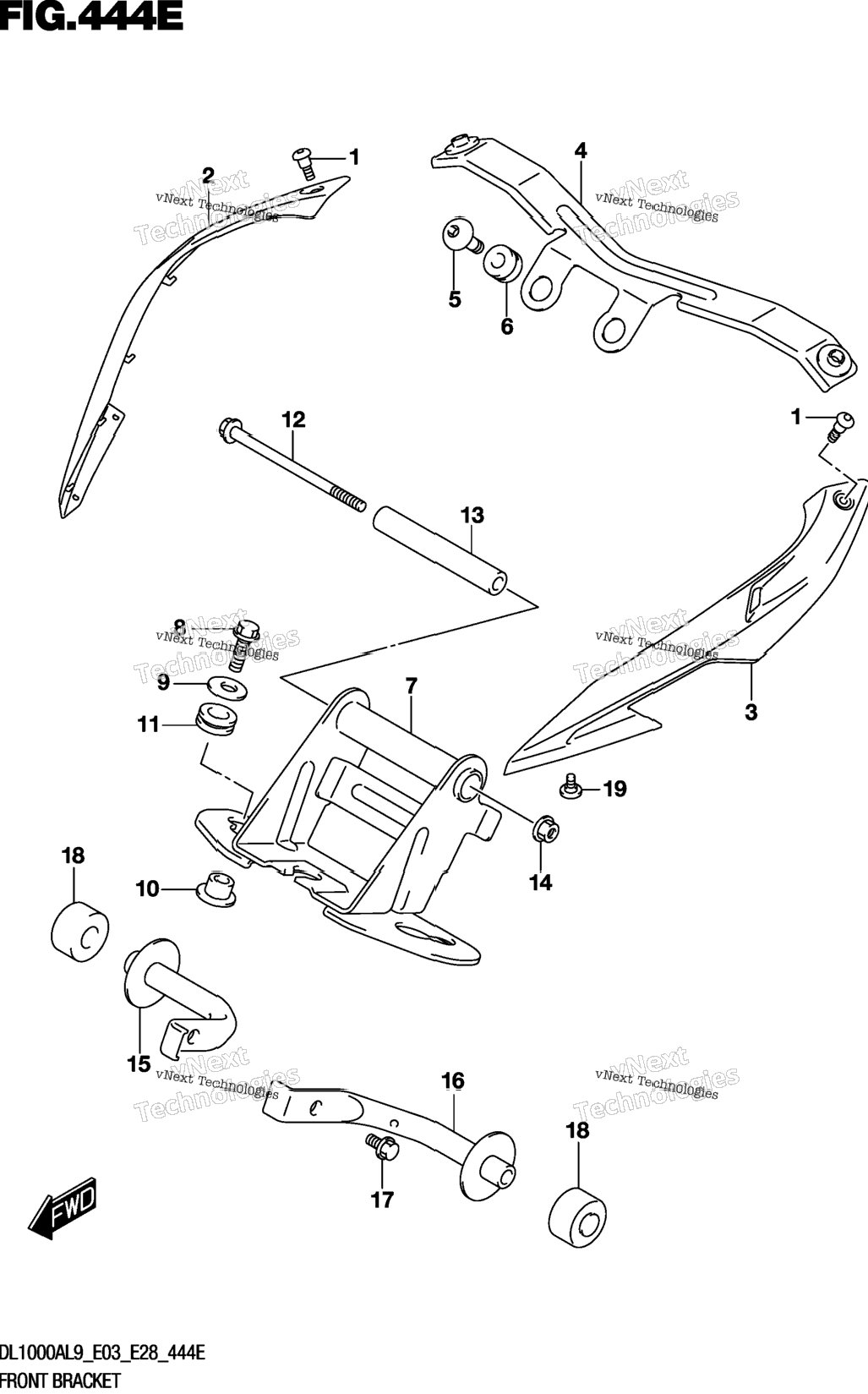 Front Bracket (Dl1000al9 E28)