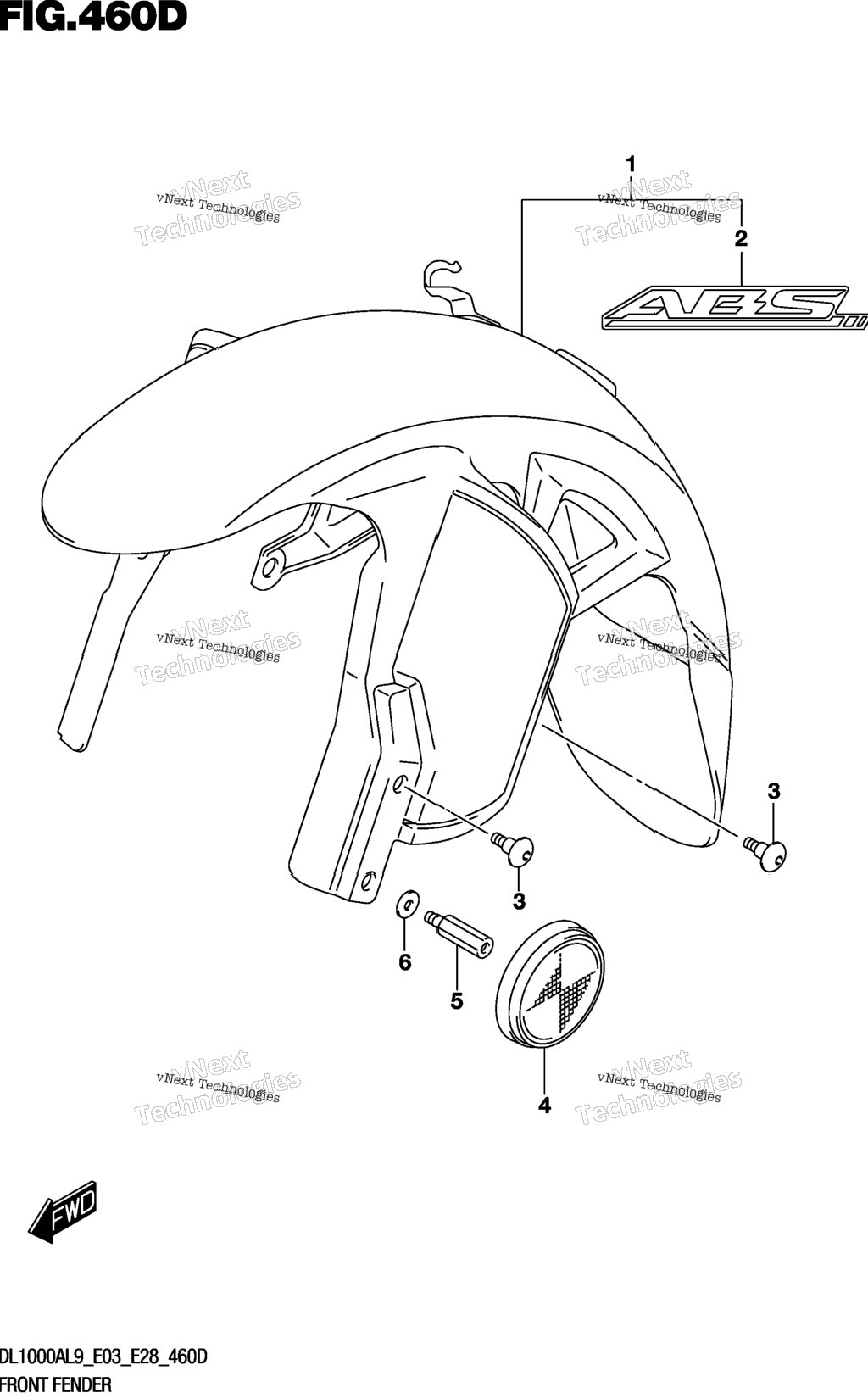 Front Fender (Dl1000al9 E03)