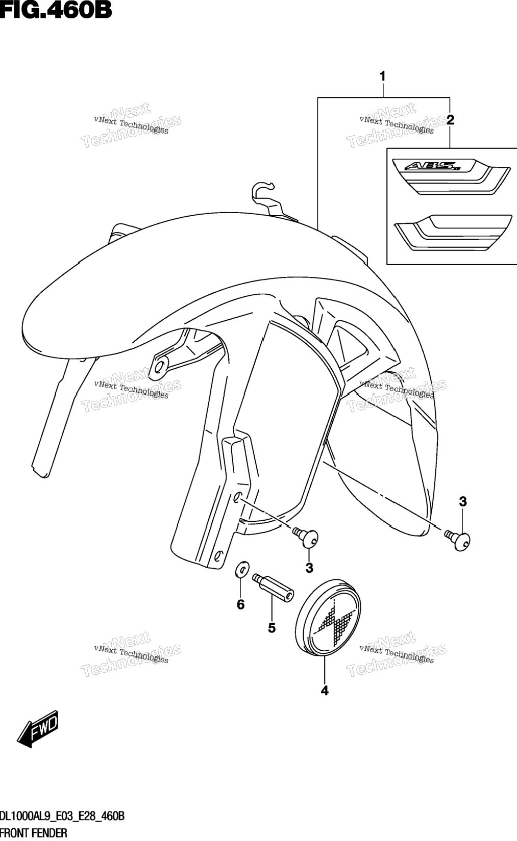 Front Fender (Dl1000xal9 E28)