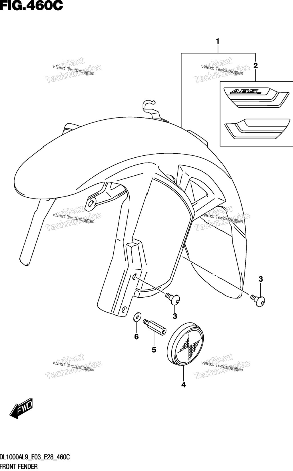 Front Fender (Dl1000xal9 E33)