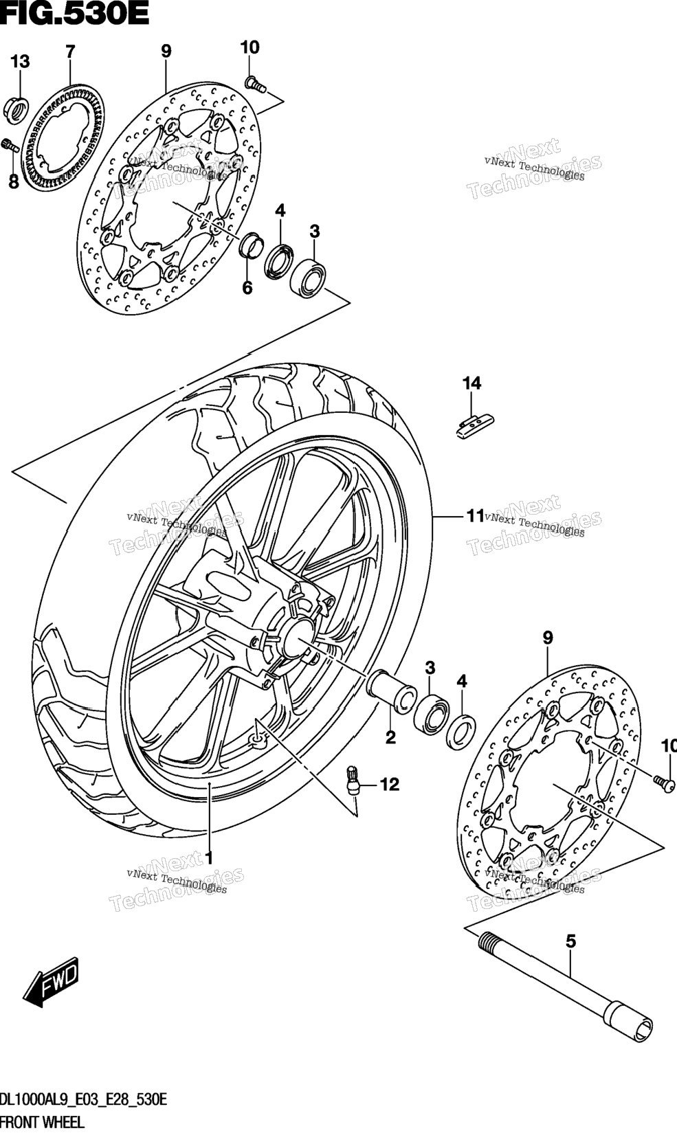 Front Wheel (Dl1000al9 E28)