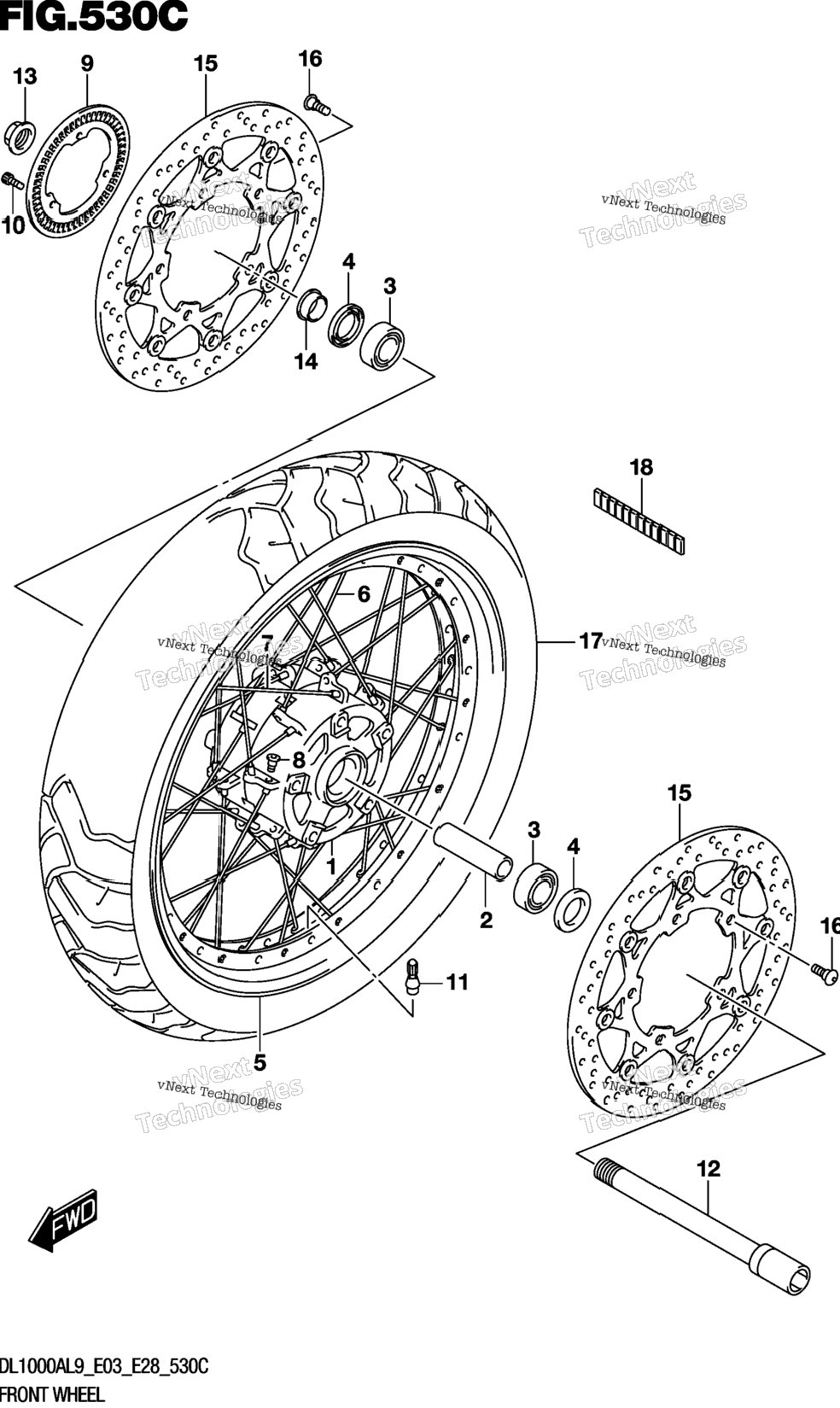 Front Wheel (Dl1000xal9 E33)
