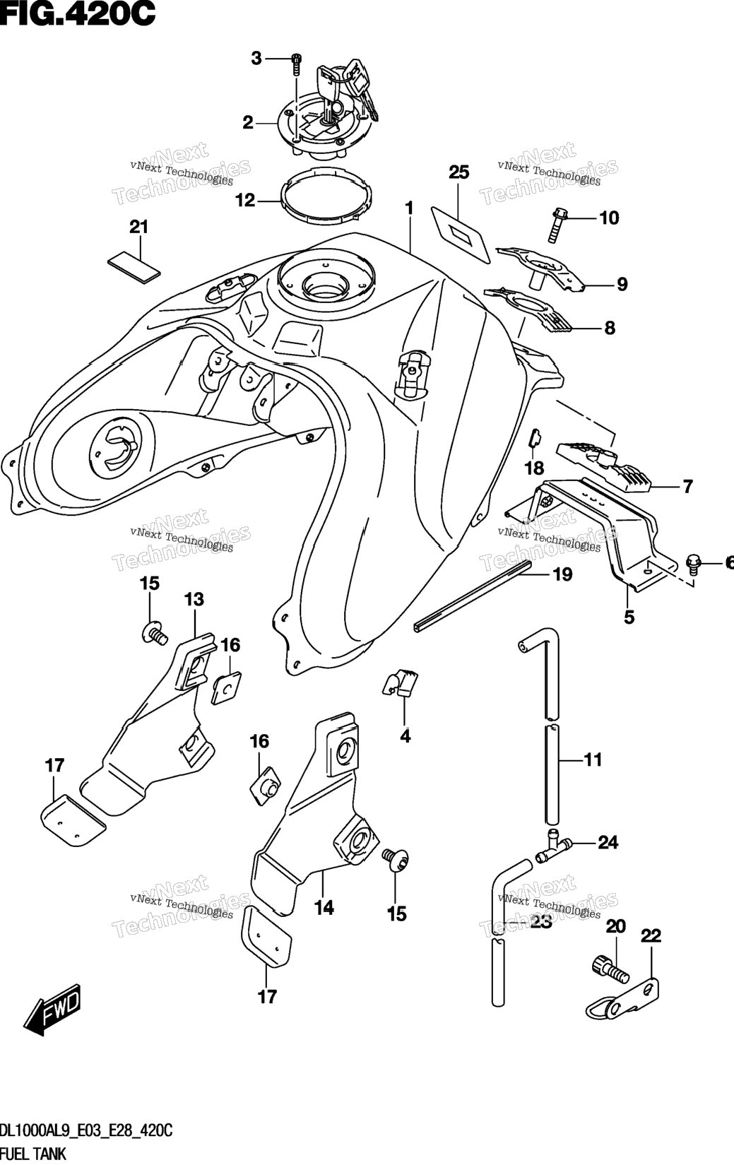 Fuel Tank (Dl1000xal9 E33)