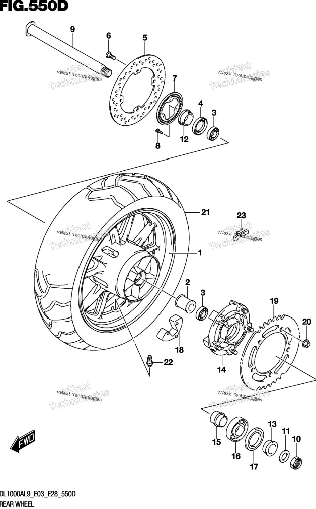 Rear Wheel (Dl1000al9 E03)