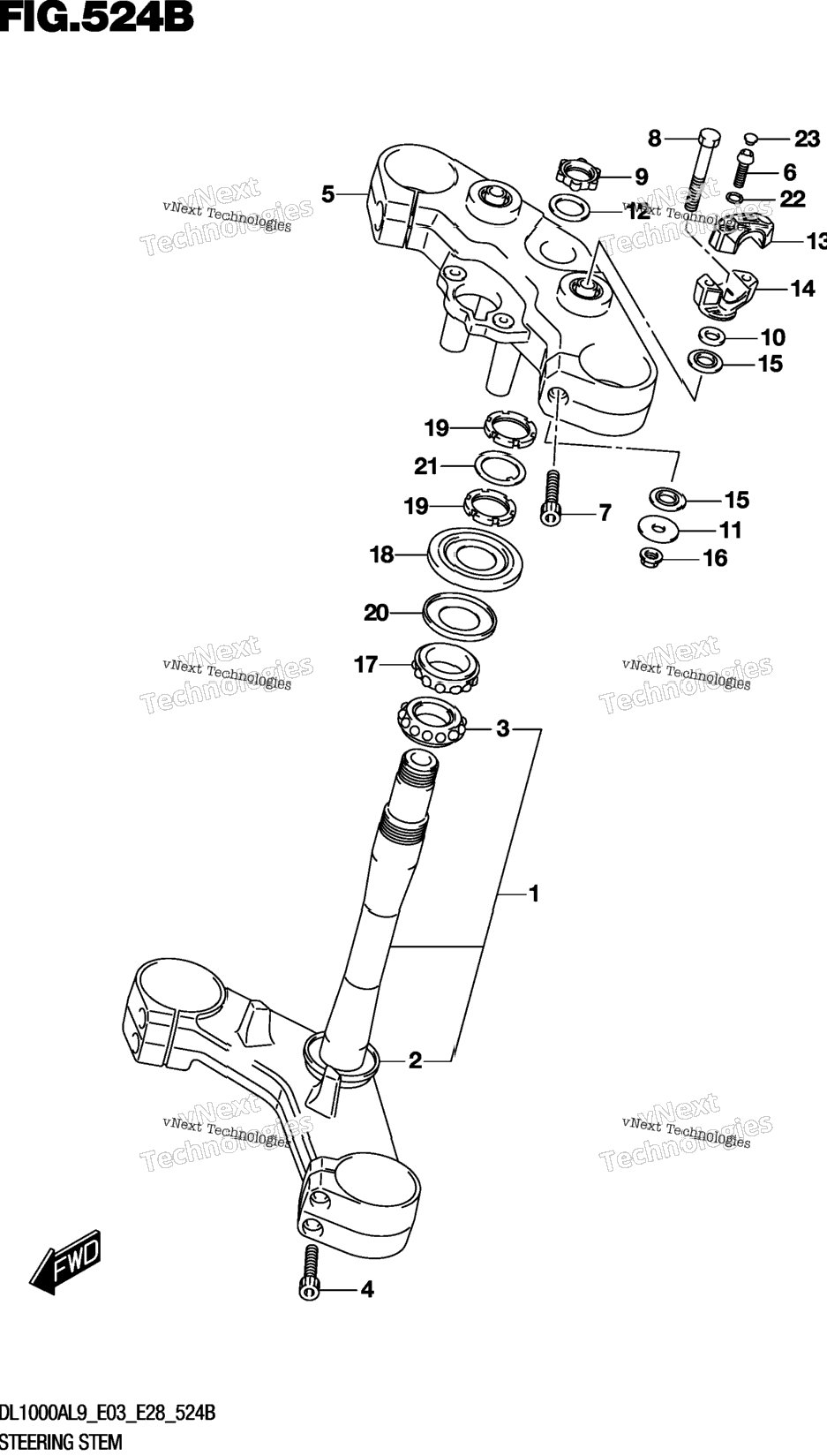 Steering Stem (Dl1000xal9 E28)