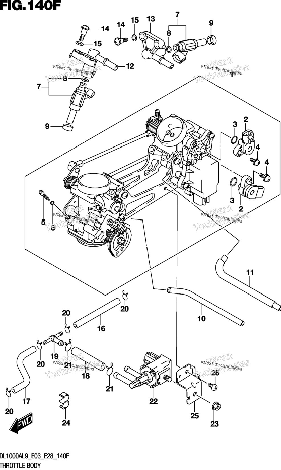 Throttle Body (Dl1000al9 E33)