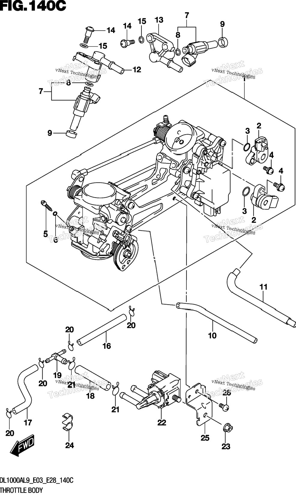 Throttle Body (Dl1000xal9 E33)