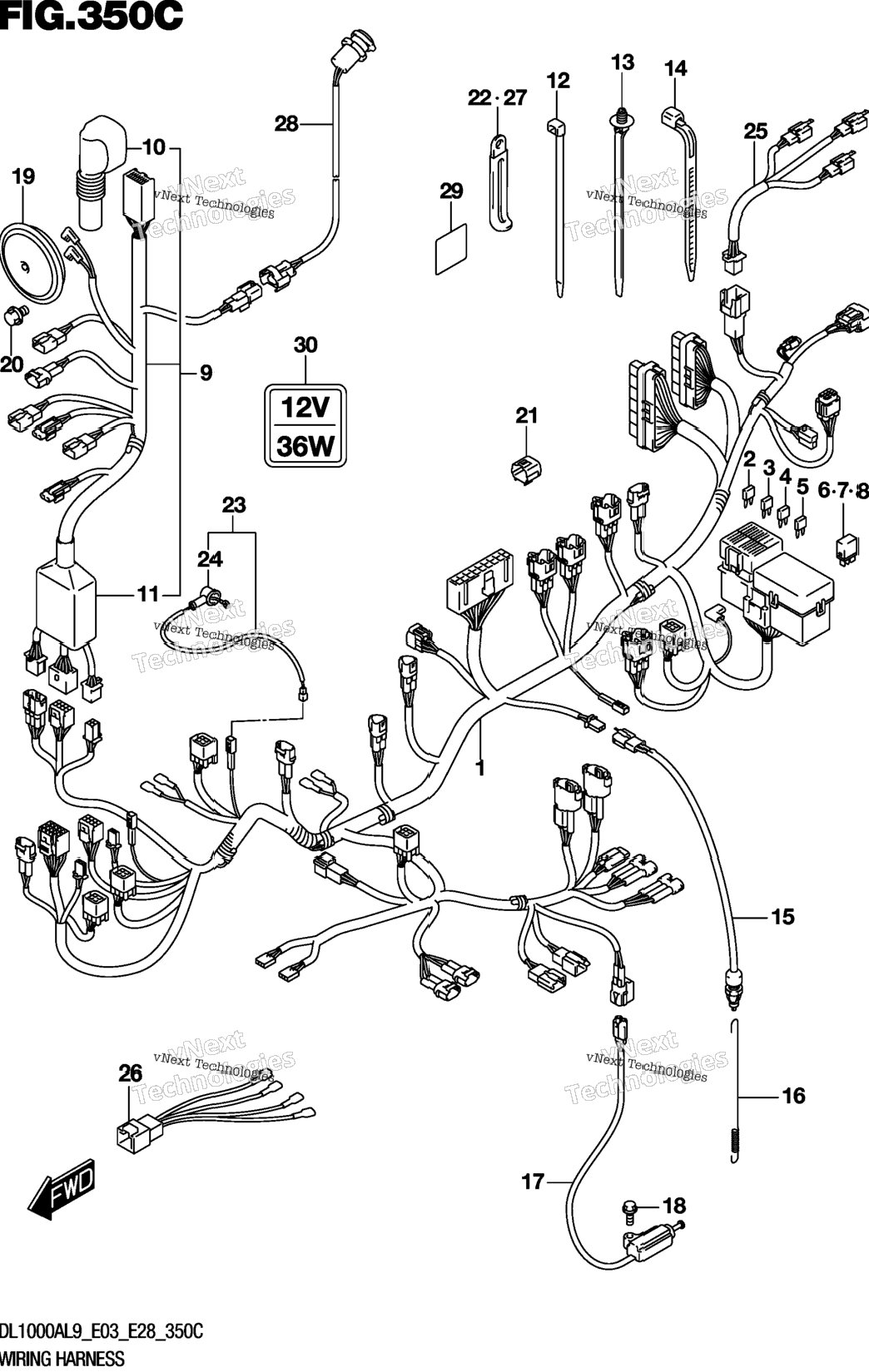 Wiring Harness (Dl1000xal9 E33)