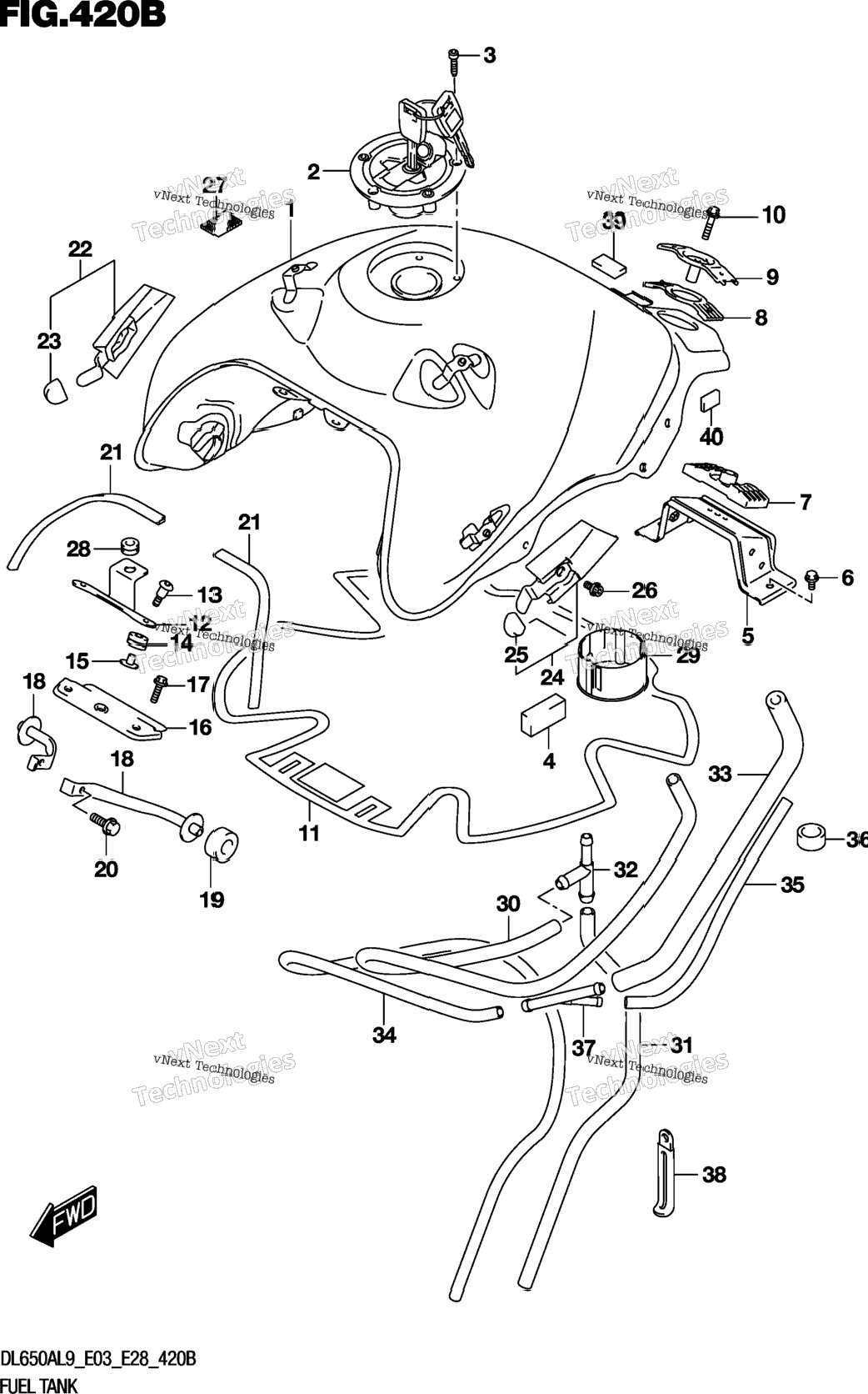 Fuel Tank (Dl650a:E03,E28)