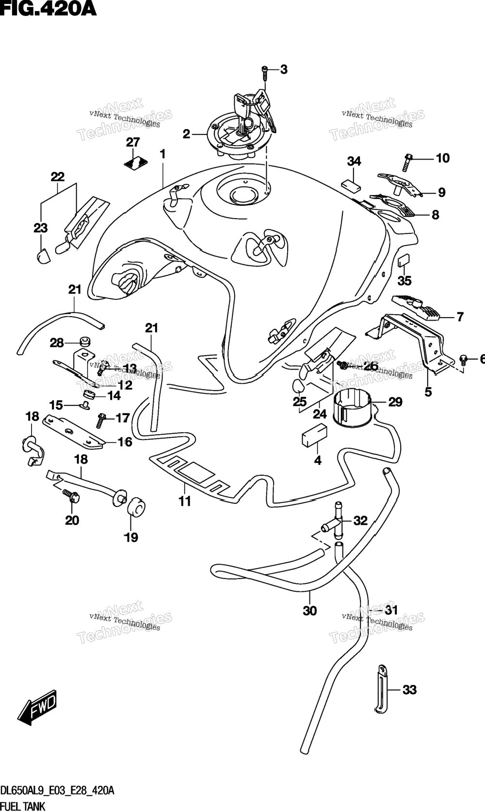 Fuel Tank (Dl650a:E33)