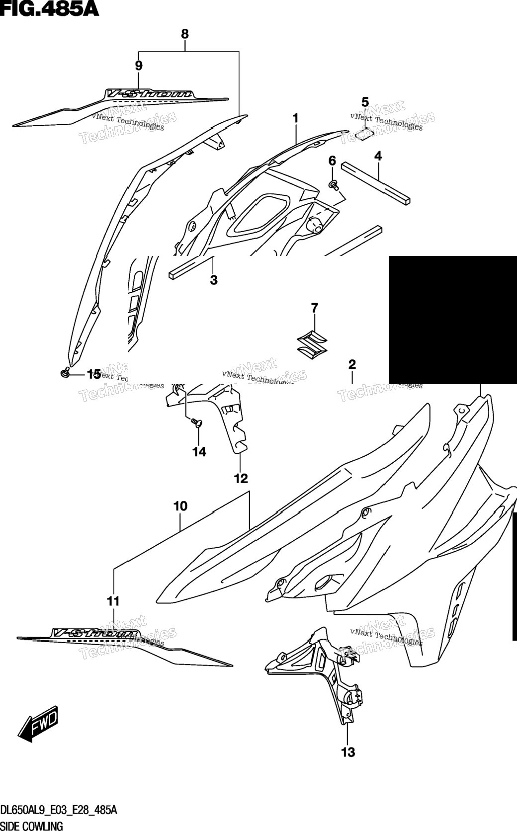 Side Cowling (Dl650a)