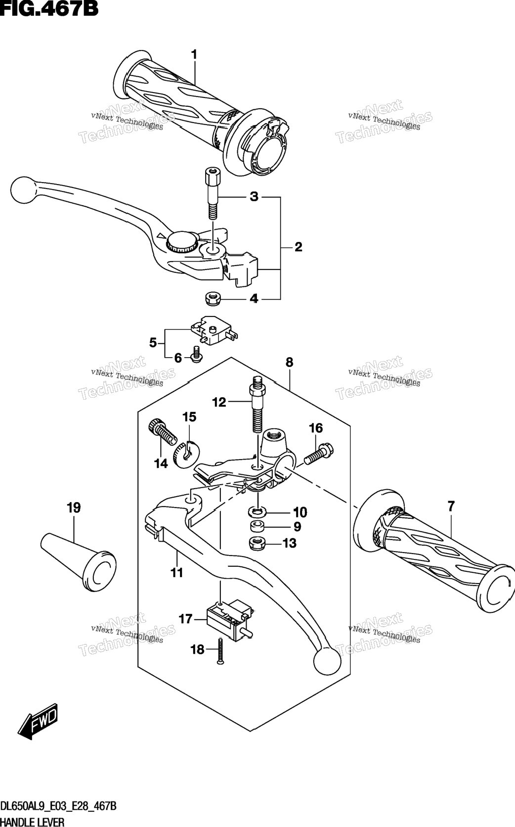 Handle Lever (Dl650xa)