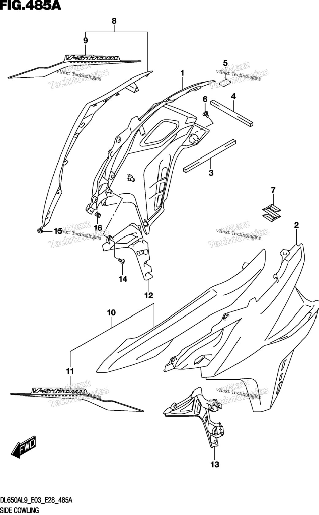 Side Cowling (Dl650a)