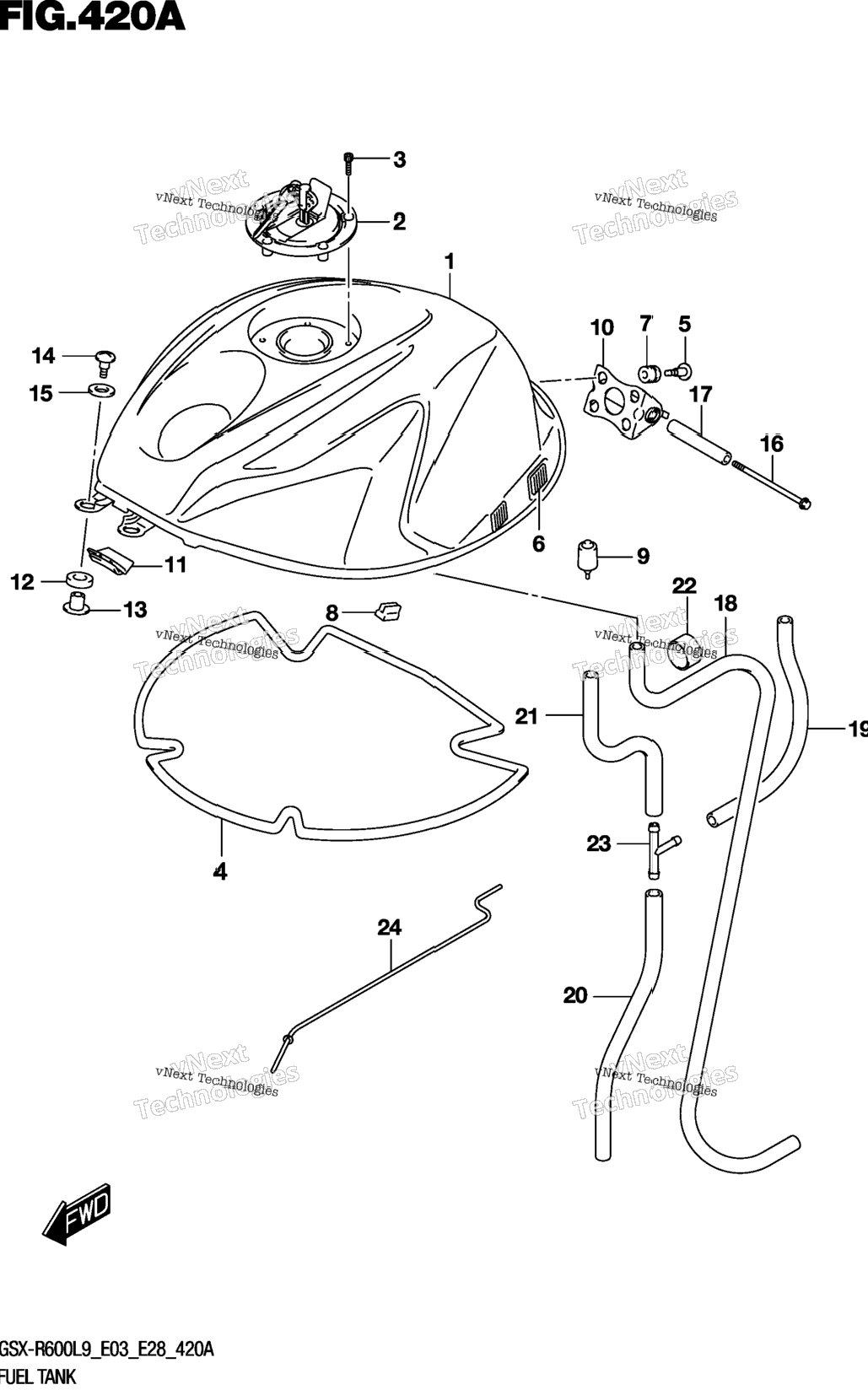 Fuel Tank (Gsx-R600l9 E03)