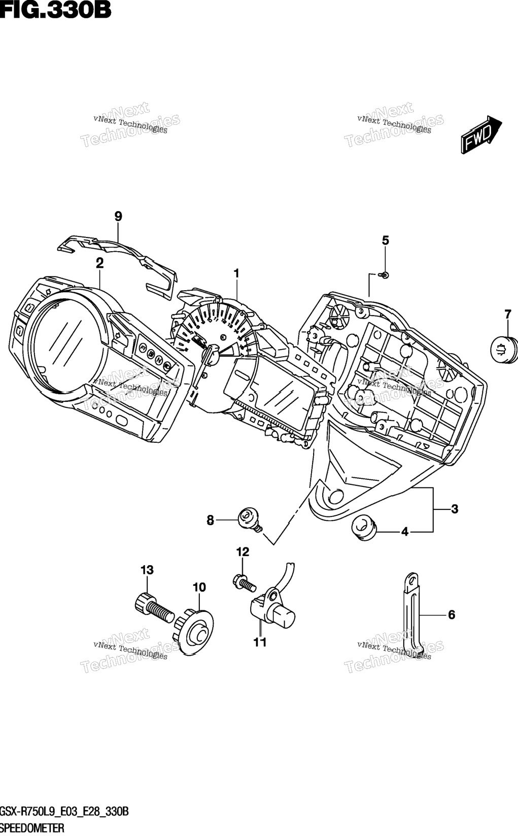 Speedometer (Gsx-R750l9 E28)