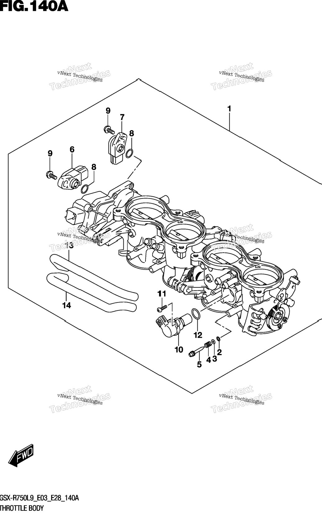 Throttle Body (Gsx-R750l9 E03)