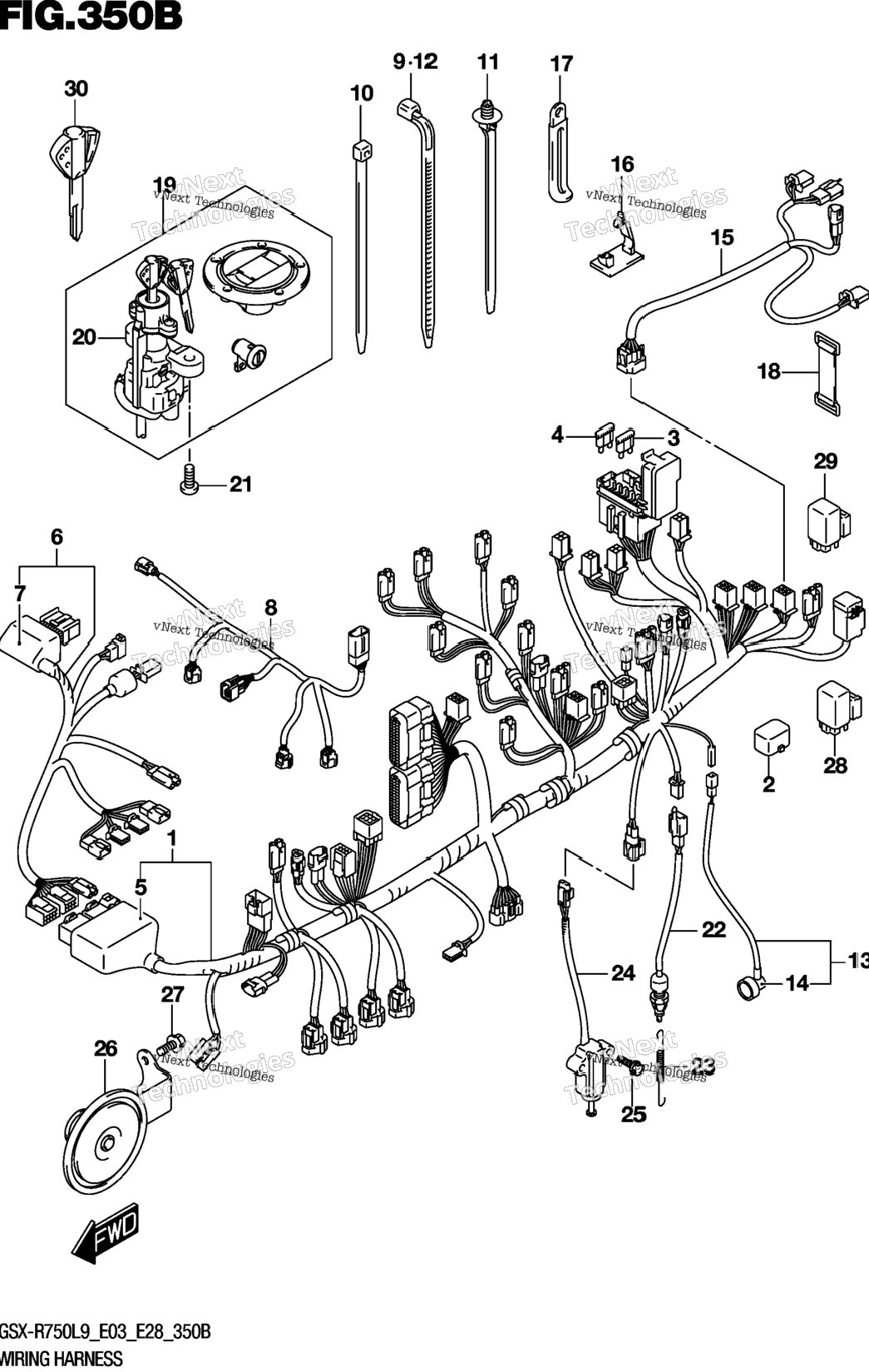 Wiring Harness (Gsx-R750l9 E28)